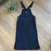 OSHKOSH B’GOSH VINTAGE NAVY BLUE CORDUROY PINAFORE DRESS SIZE WOMENS SMALL