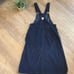 OSHKOSH B’GOSH VINTAGE NAVY BLUE CORDUROY PINAFORE DRESS SIZE WOMENS SMALL