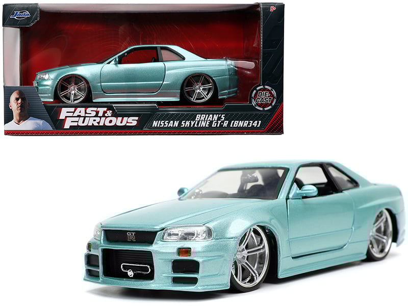Brian's Nissan Skyline GT-R (BNR34) RHD (Right Hand Drive) Turquoise Metallic F