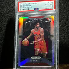 Coby White Silver Prizm RC PSA 10