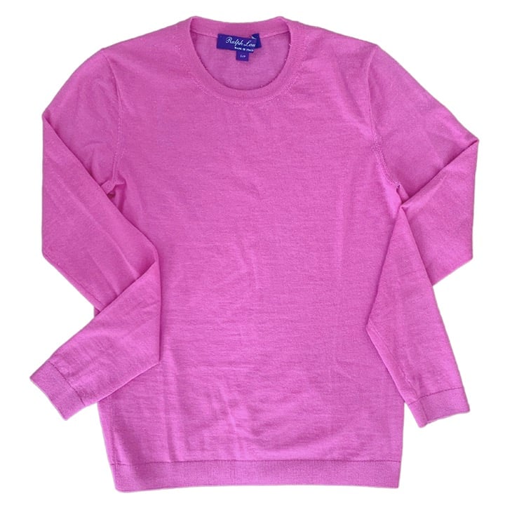 Ralph Lauren PURPLE LABEL 100% Cashmere Sweater Womens Sz Small - Pink