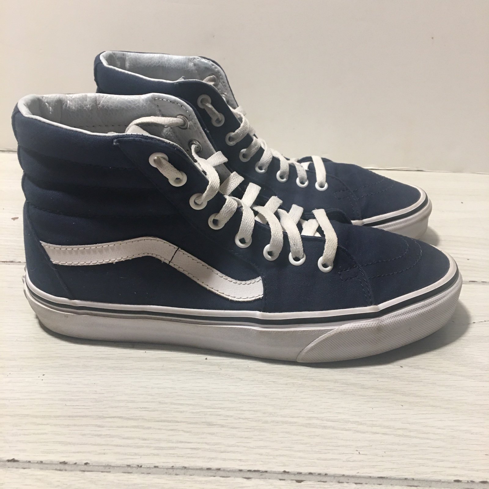 Vans Off The Wall High Top Sneakers Gray Sk8 Shoes Size Mens 8.5 721565