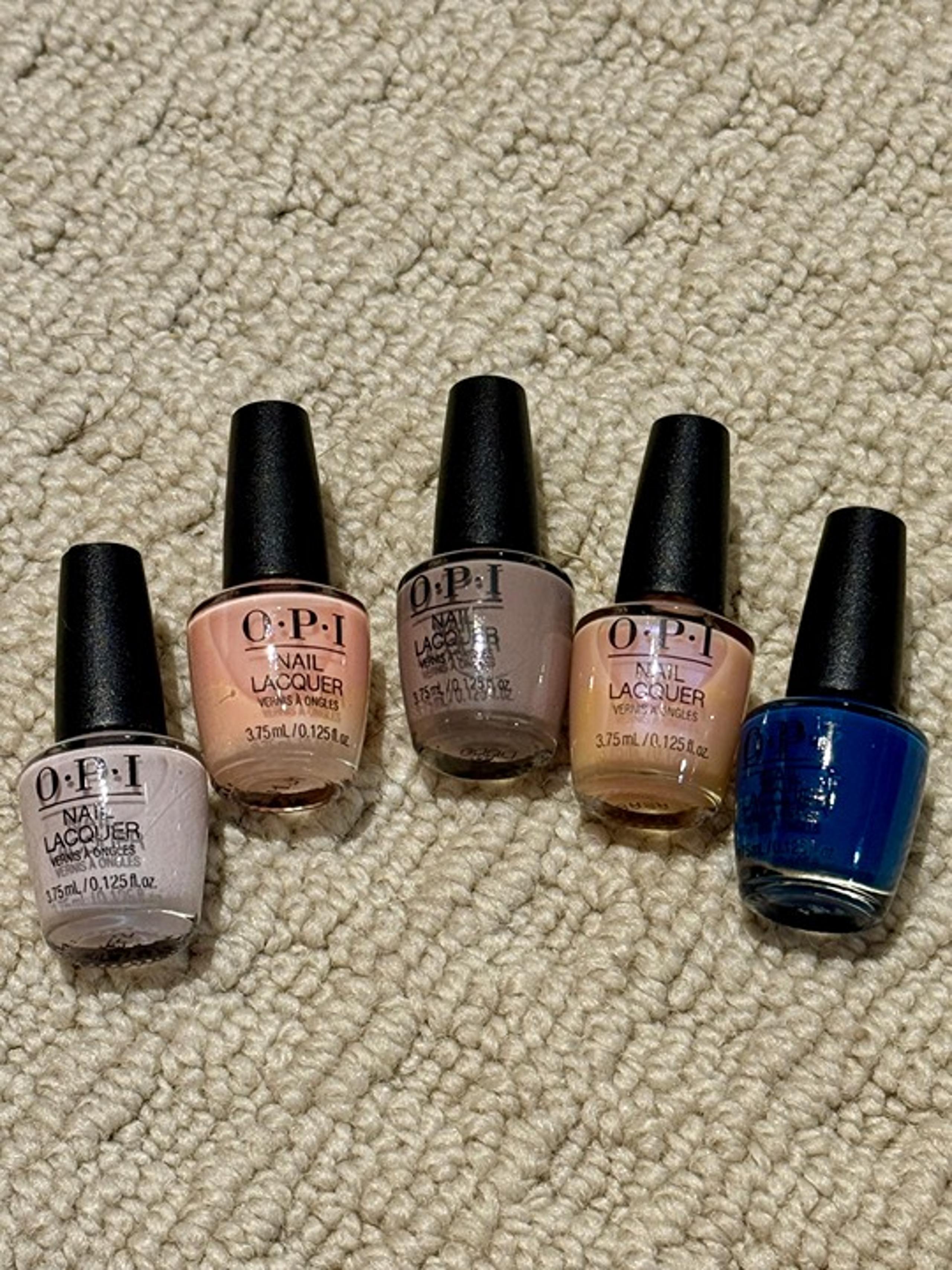 5 Mini OPI Nail Polishes -Mixed Colors Bundle-