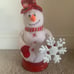 RARE! Gemmy Snowflake Spinning Mini Red Snowman