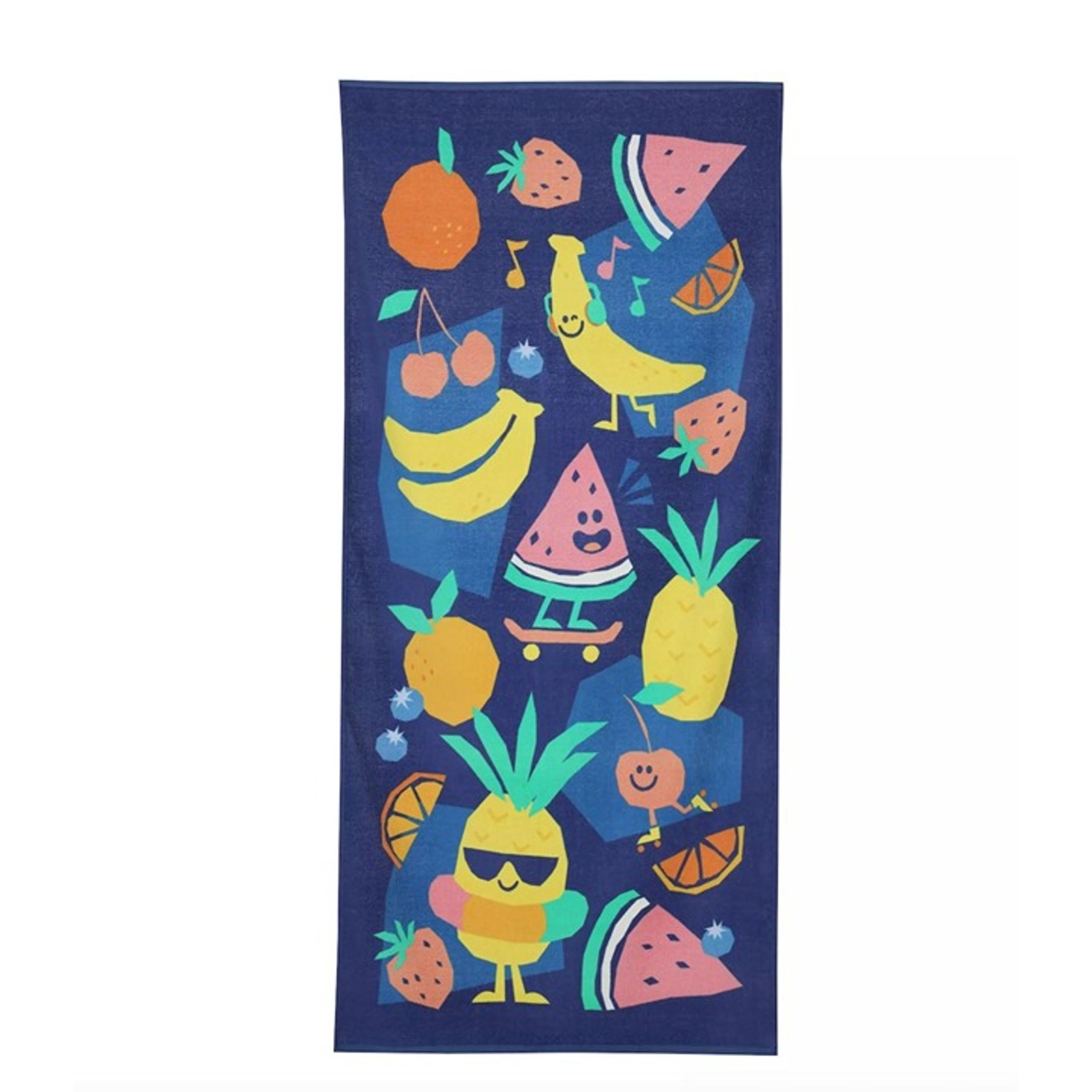 Kids The Big One Beach Towel Fun Fruit Multicolor Quick Dry NWT Sealed