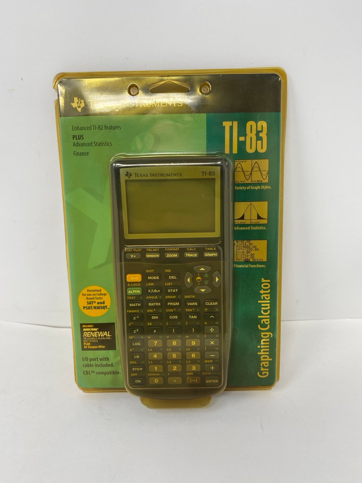 NOS TEXAS INSTRUMENTS TI-83 GRAPHING CALCULATOR 1996 NEW OLD STOCK