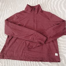 Vuori Women's Crescent Half Zip Desert Rose Heather