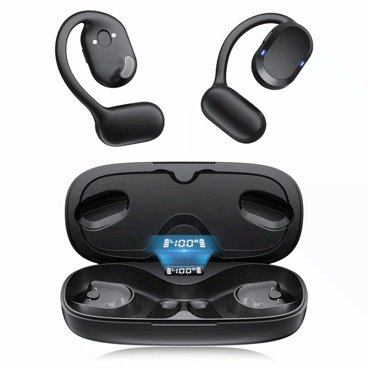 Open Ear Headphones, Open Ear Earbuds, IPX7 Waterproof, Bluetooth 5.3 True Wirel