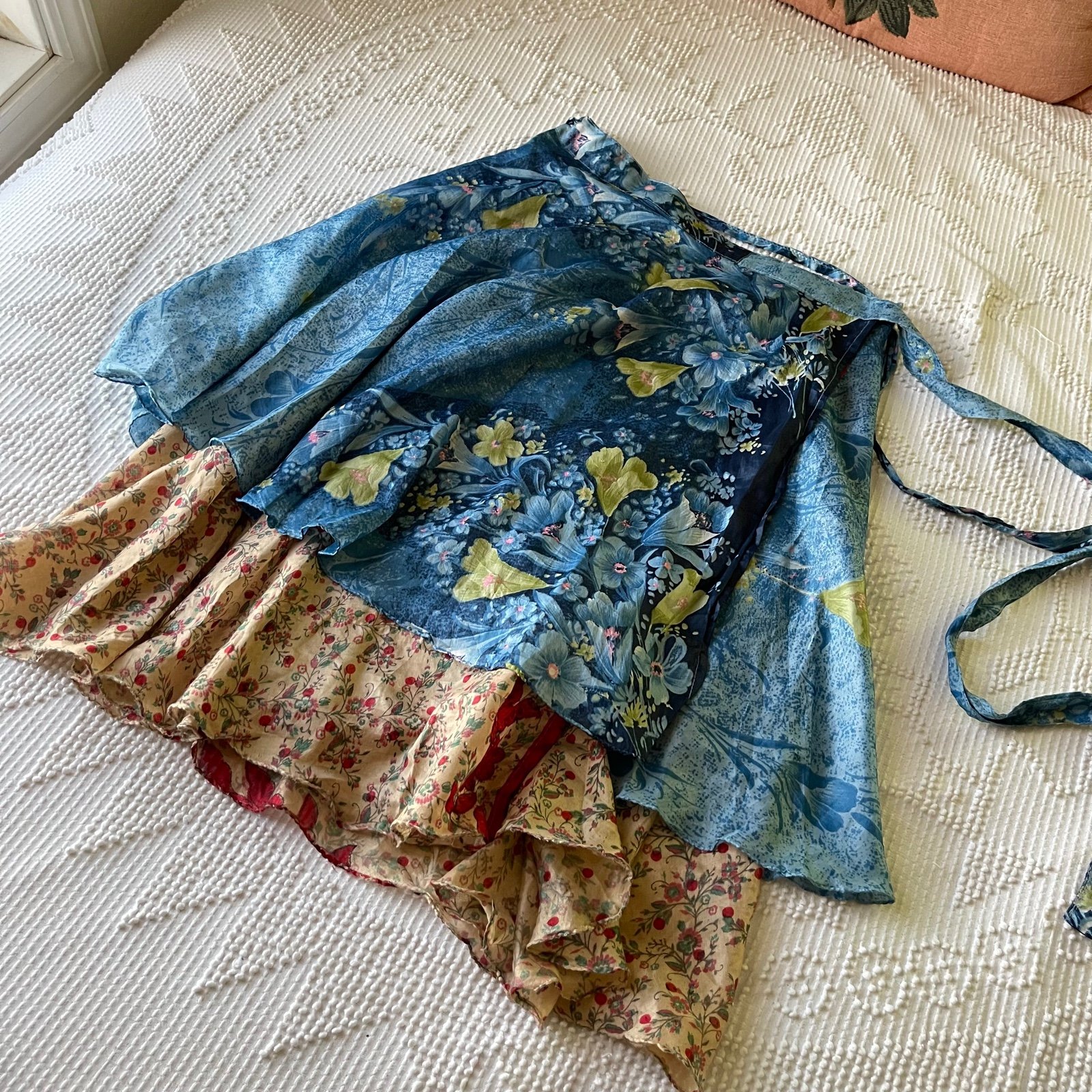 Silk wrap skirt
