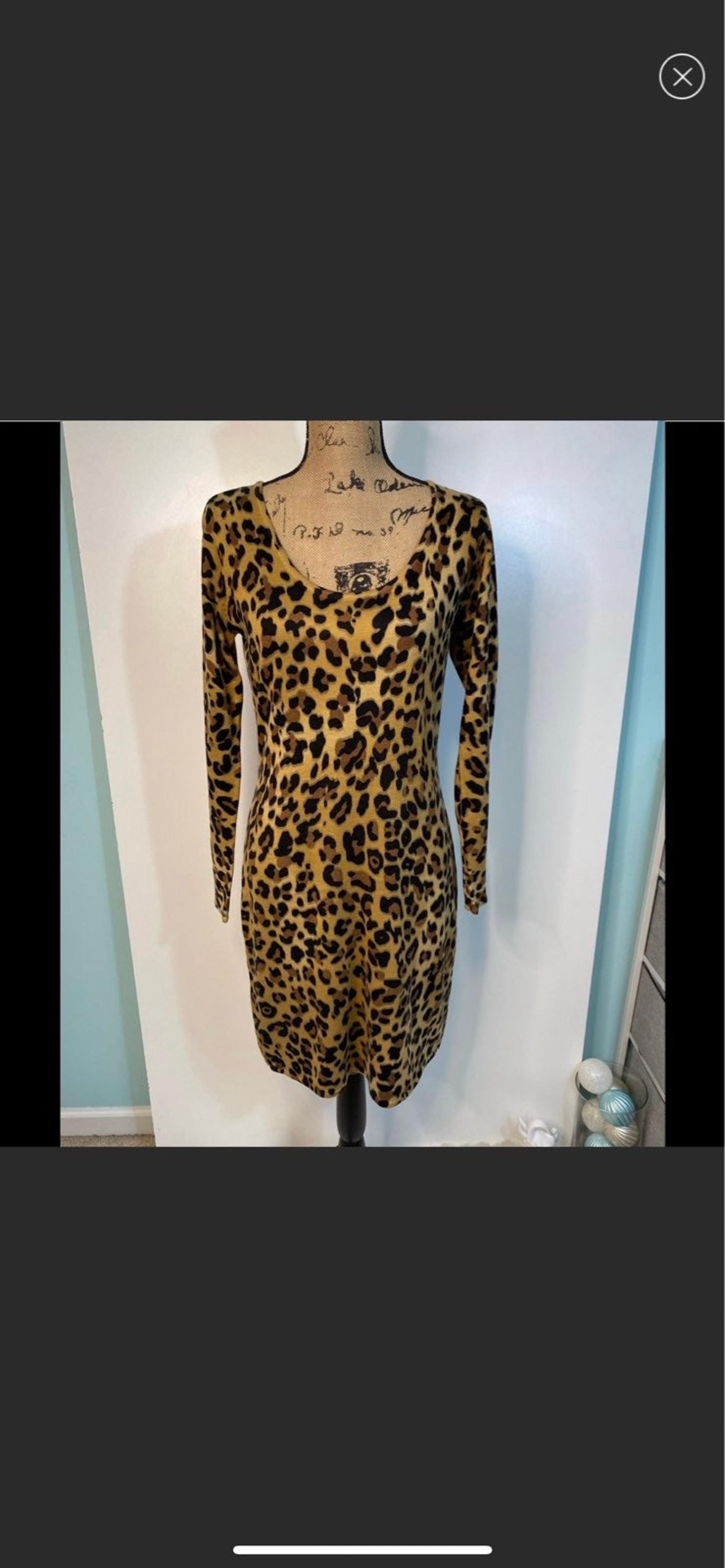 New directions leopard dress M venus like bodycon CJ2019