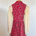 Gunne Sax Vintage 1970s Red Floral Prairie Dress Long Sleeves Lace Collar Size 5