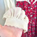 Gunne Sax Vintage 1970s Red Floral Prairie Dress Long Sleeves Lace Collar Size 5