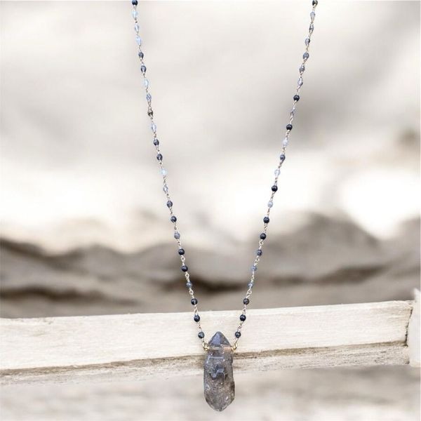 NWOT New Aviva Stanoff Lux Tribe Double Terminated Herkimer Diamond Necklace