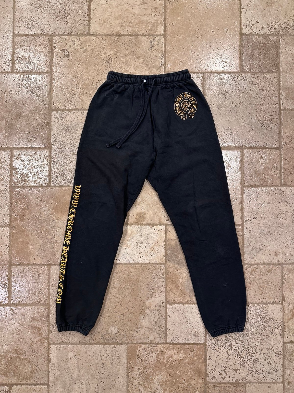 Chrome Hearts Black / Yellow Web Exclusive Jogger Sweatpants