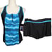 ZEROXPOSUR Blue Tie Dye Racerback Zip Up Tankini Swimsuit Set Size XXL