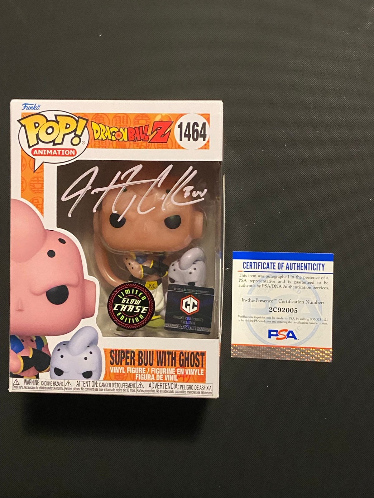 Autographed Super Buu With Ghost (GLOW CHASE) Funko Pop! Dragon Ball Z Animation