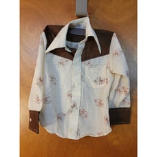 Rare Vintage Sears Kid's 60's/70's Western Button Down Shirt - Sz: 4