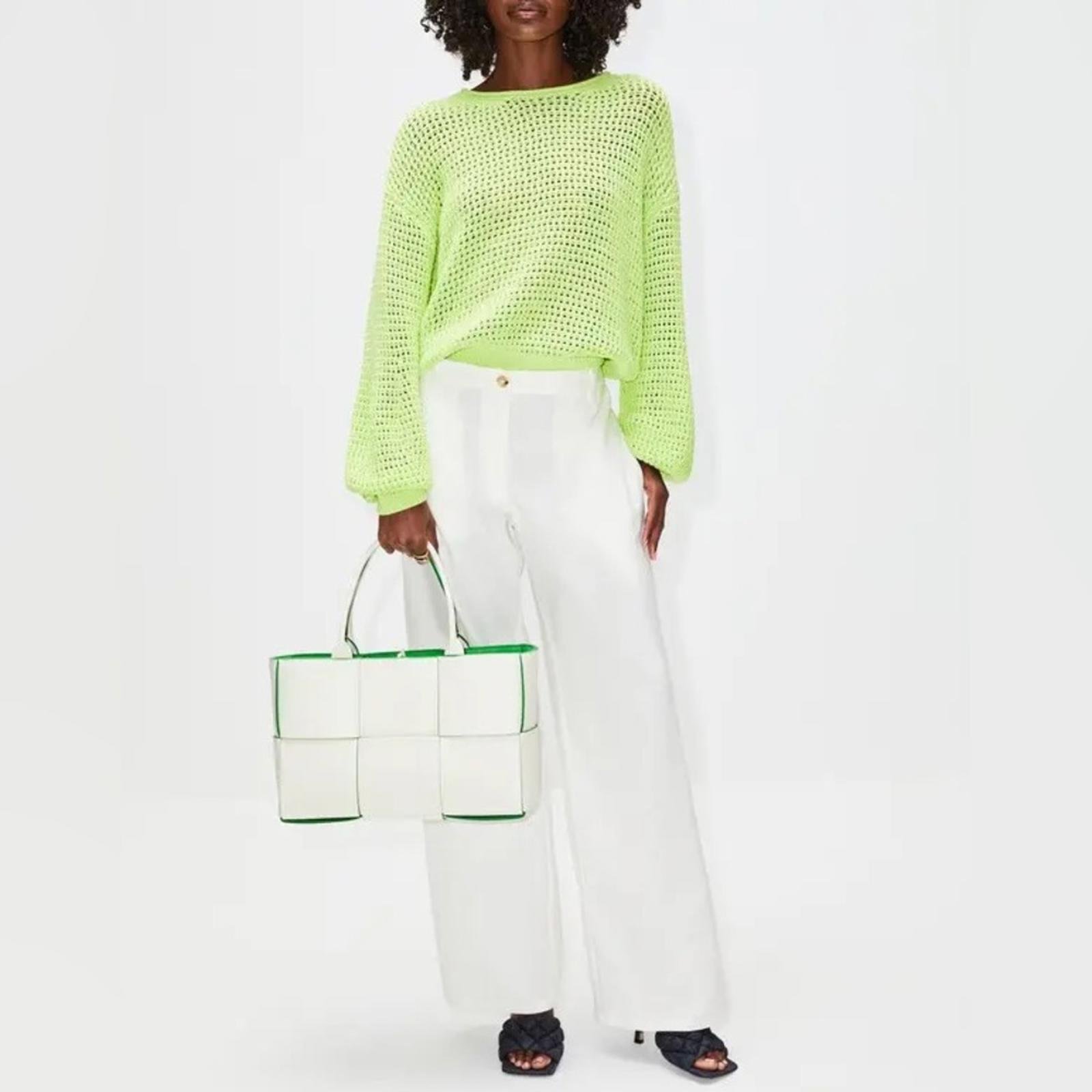 New A.L.C Loose Knit Sweater in Lime Green, Size XL New w/Tag Retail 350