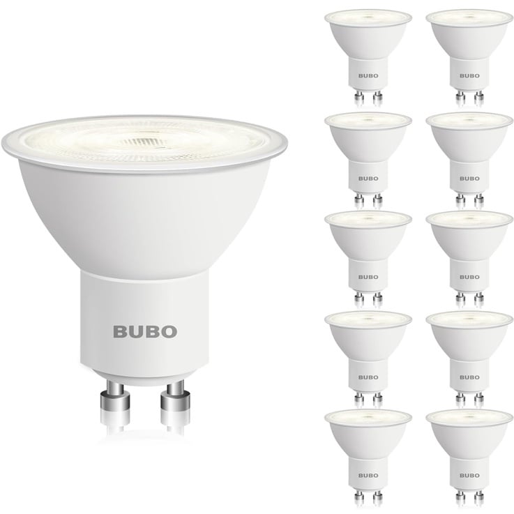 GU10 LED Bulb 6W Equivalent 50W, 4000K Cool White 650 Lumens, Non-Dimmable