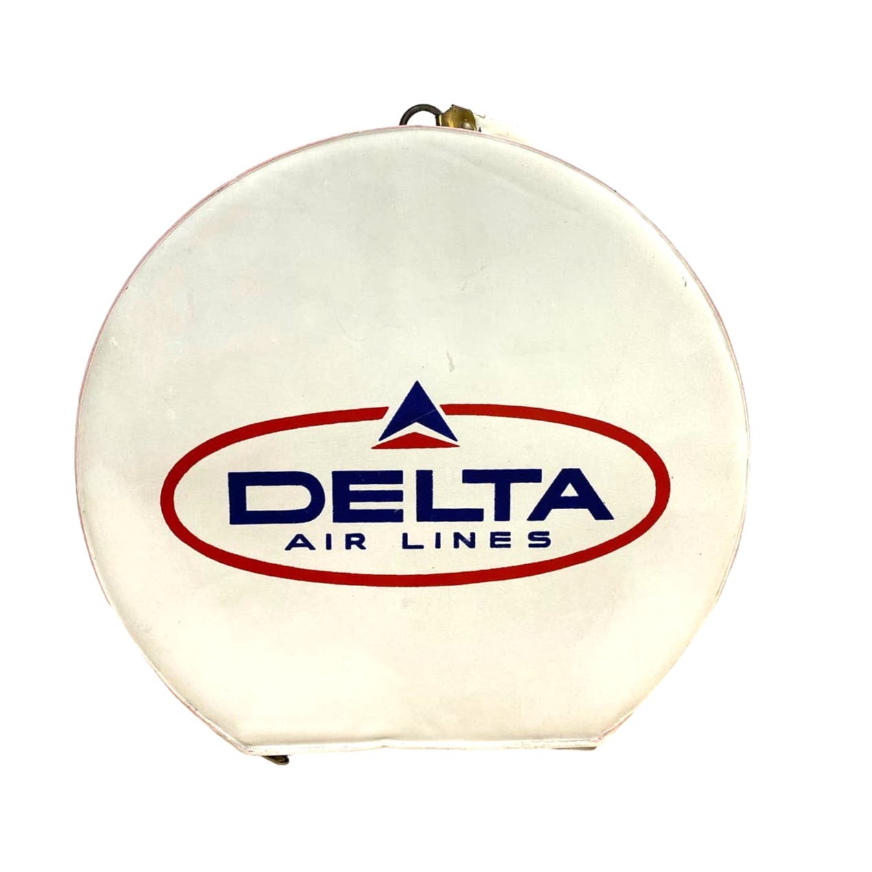 Delta Air Liner White Vinyl Carry On Bag