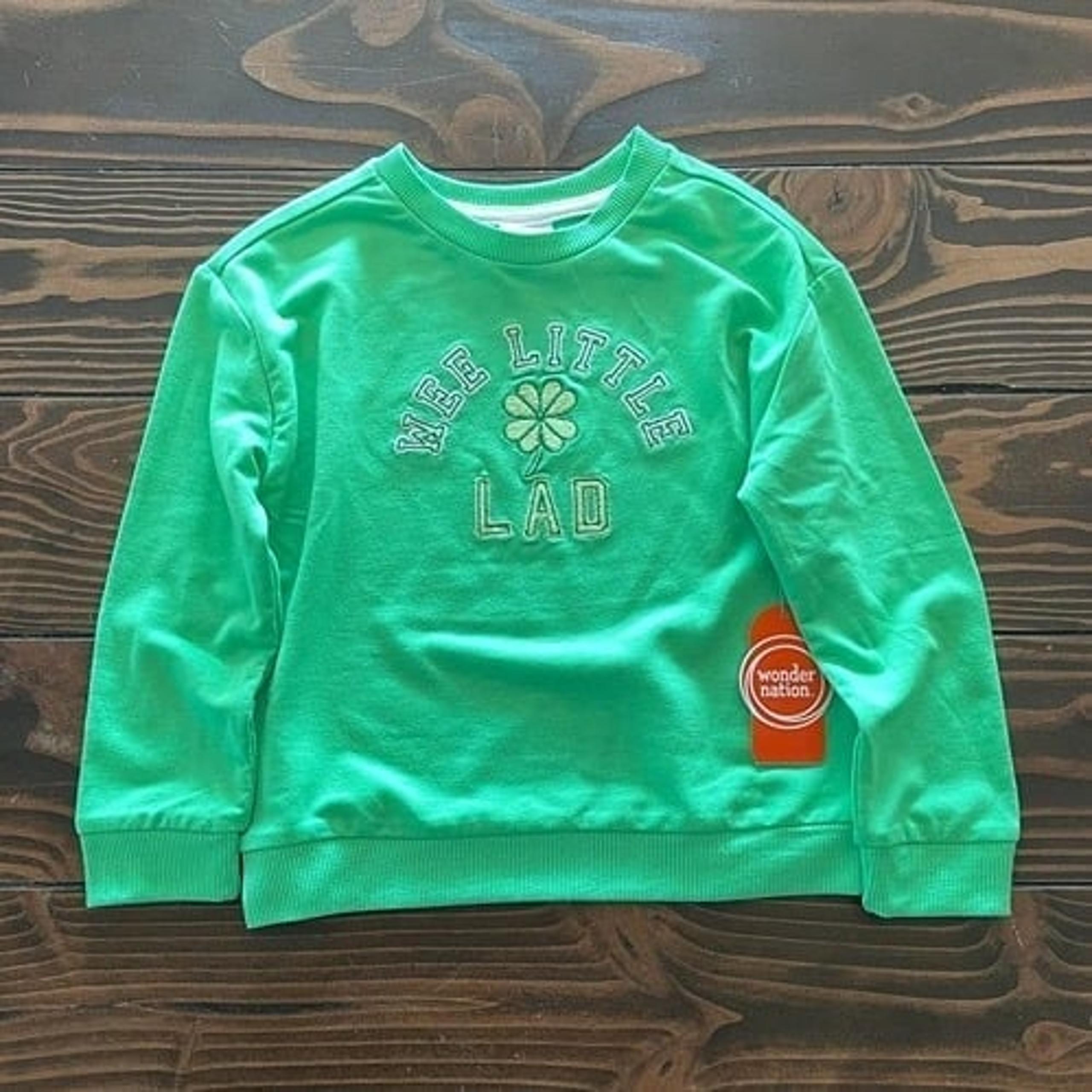 NEW 4T Embroidered Wee Little Lad Boys Sweatshirt
