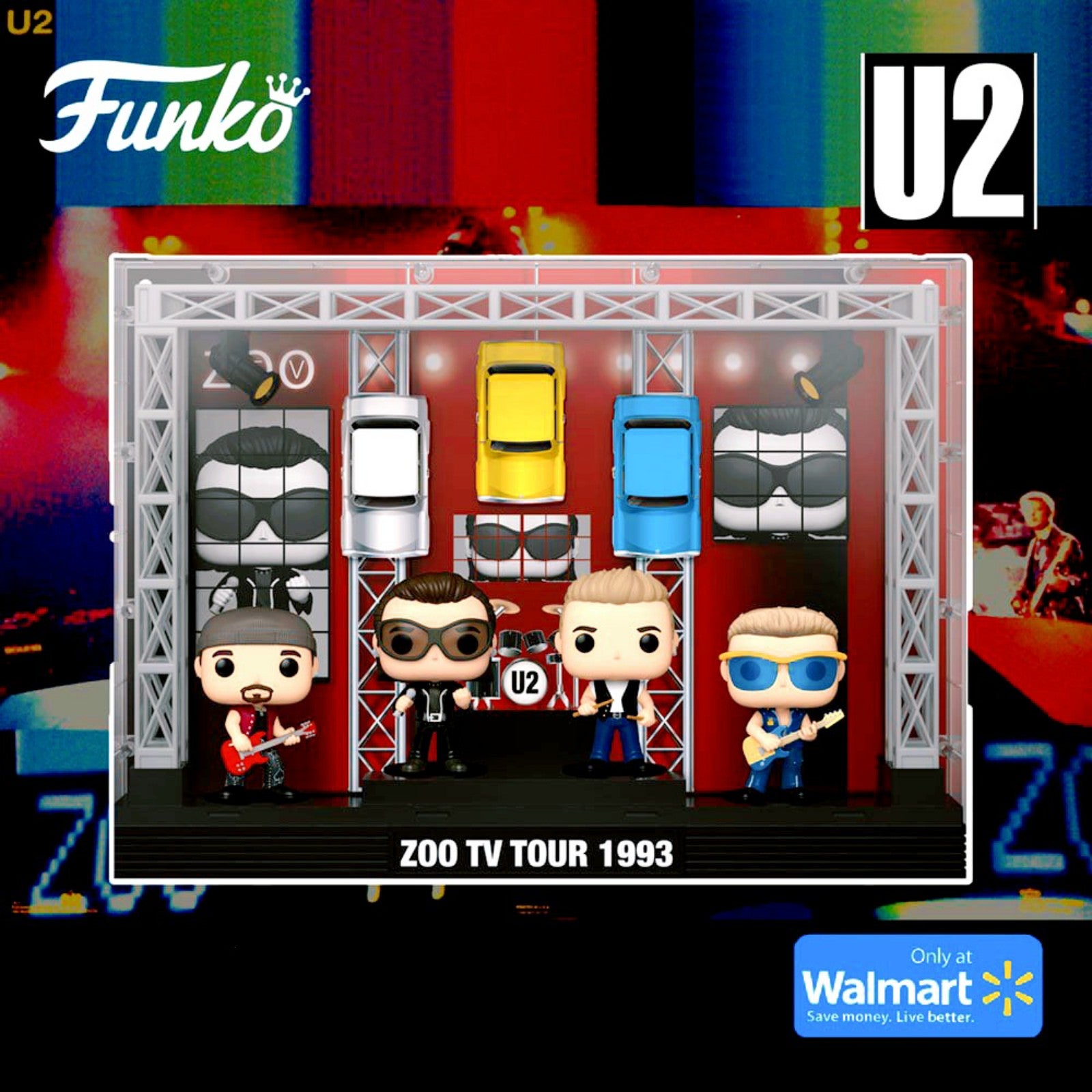 Funko Pop! Concert Moment: U2 – Zoo TV Tour 1993 Funko Pop! Deluxe Vinyl Figures
