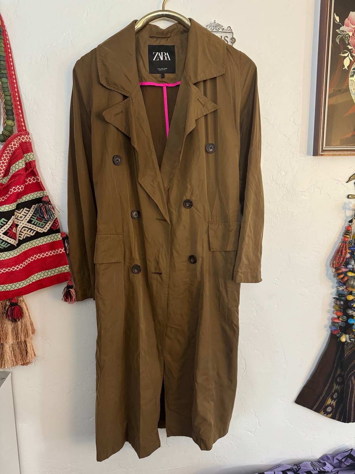 ZARA TRENCH COAT SMALL EUC