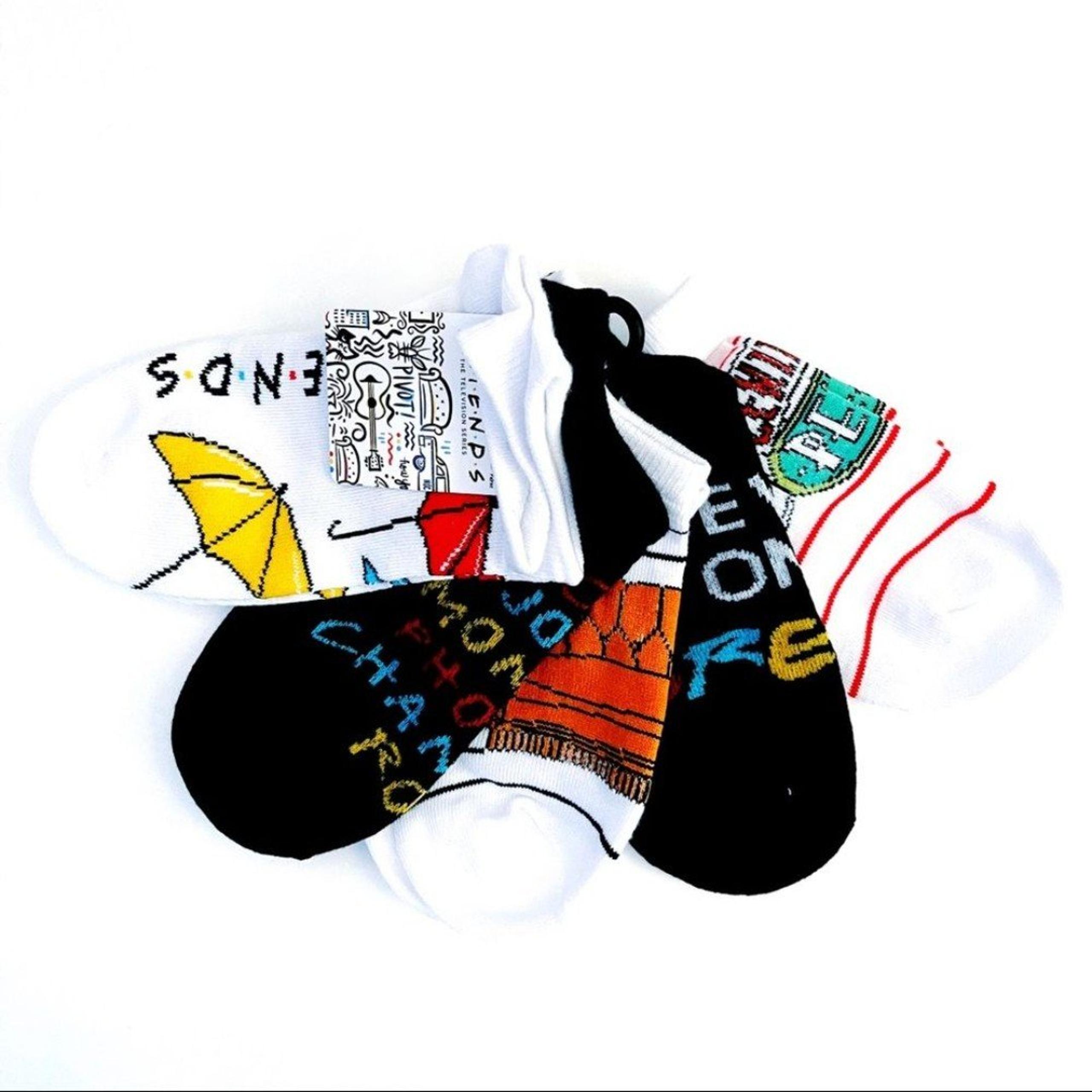 Friends 90s TV Show Womens No Show Socks 5 Pairs Fun Novelty Gift Central Perk
