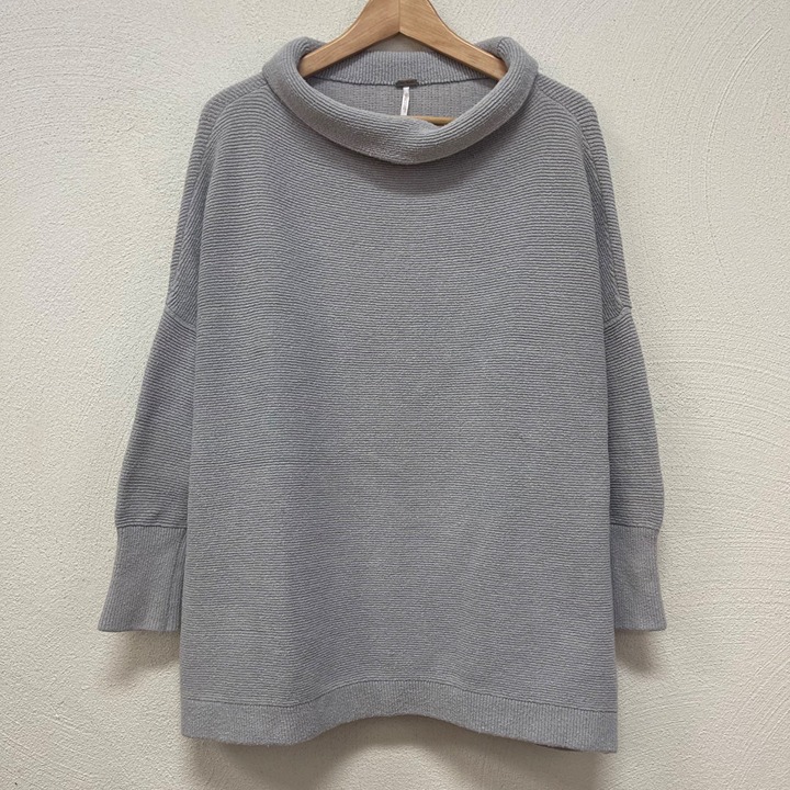 Anthropologie Free People Pilcro Cowl Neck Ribbed Knit Sweater sz Small