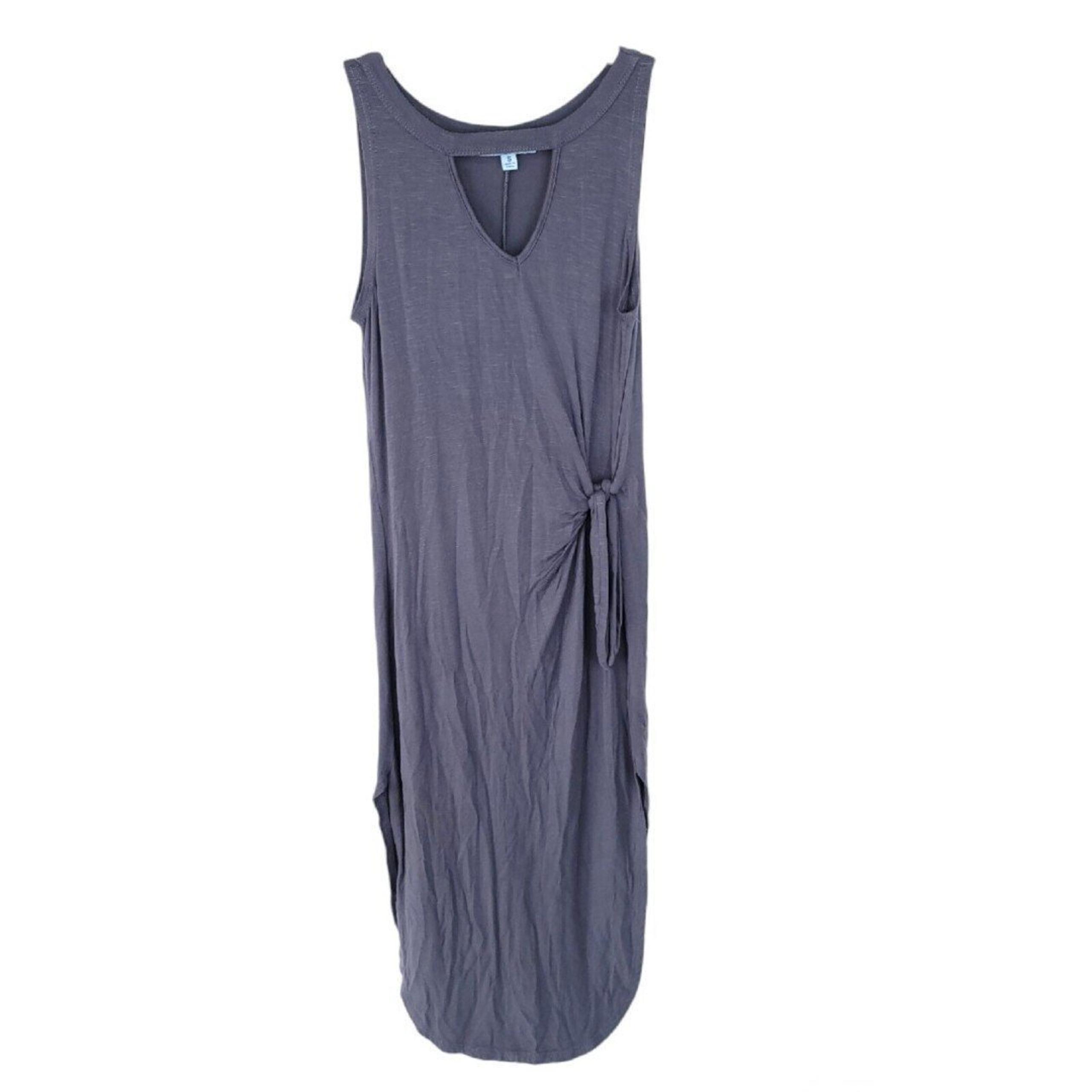 She Sky Anthropologie Dress Womens Small Faux Wrap Sleeveless Stretch Midi Long