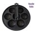 Vintage Cast Iron Aebleskiver Pan Danish Puff Pancakes 7 Holes Ebelskiver Folds.