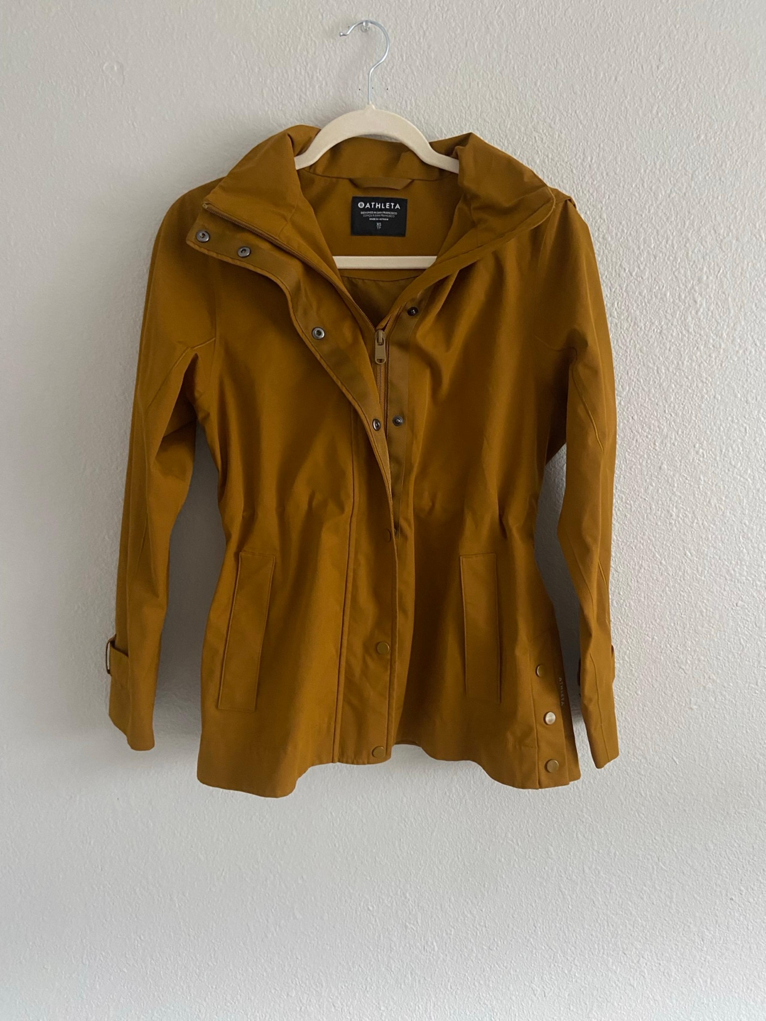 Athleta Sutro Rainout Trench Jacket Brass Yellow - Women's Size XS
