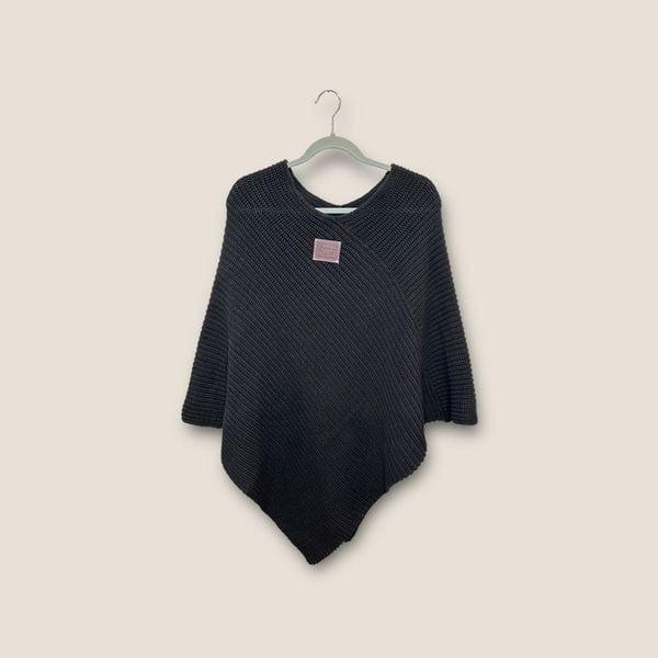 Love Your Melon Charcoal Knit Shawl One Size