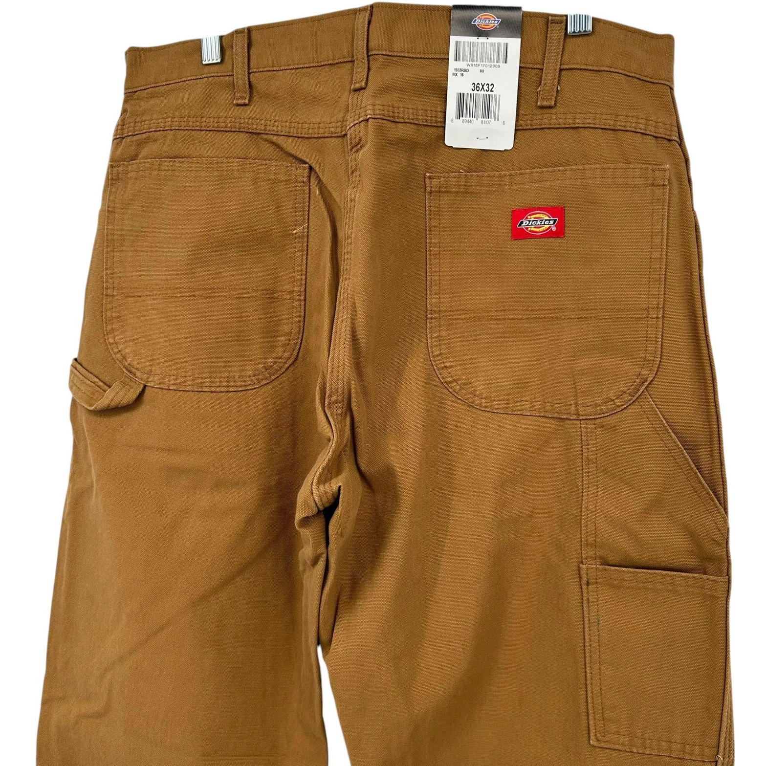 NWT men's tan cotton duck canvas Dickies carpenter cargo workwear pants 36 x 32d