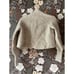 Vince Women's Heather Oatmeal Ribbed Cropped Alpaca Open Front Cardigan Size XS