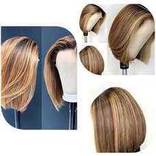 human hair lace front wig