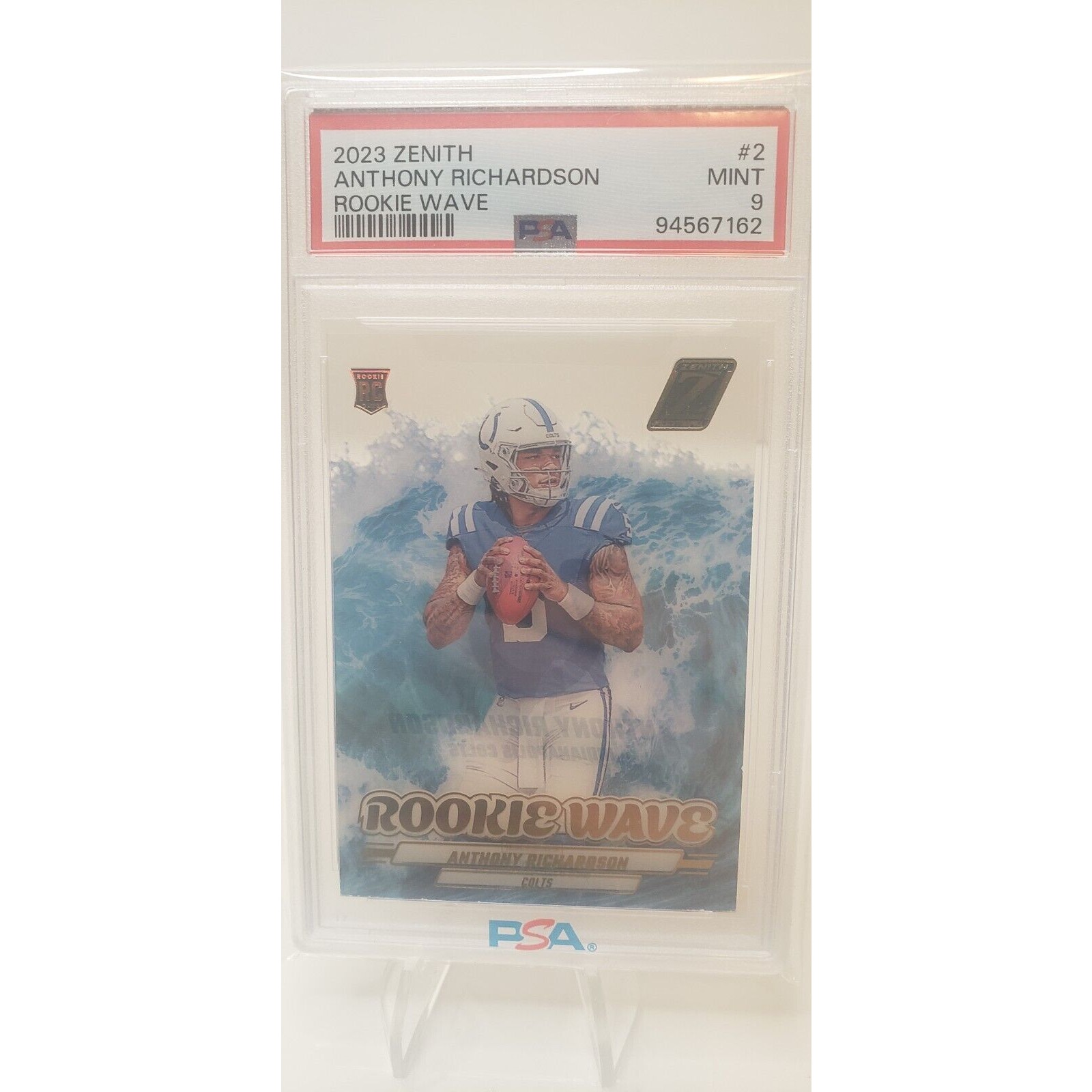 2023 ZENITH ROOKIE WAVE ANTHONY RICHARDSON #2 SP CASE HIT PSA 9 MINT