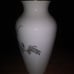 Vintage Shibata Japanese Vase of Flowering Wisteria Vine with Songbird, 11 3/4