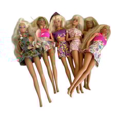 Barbie Vintage Modern Lot of Six 1966 Bodies Bendable Legs Clothes Collectible