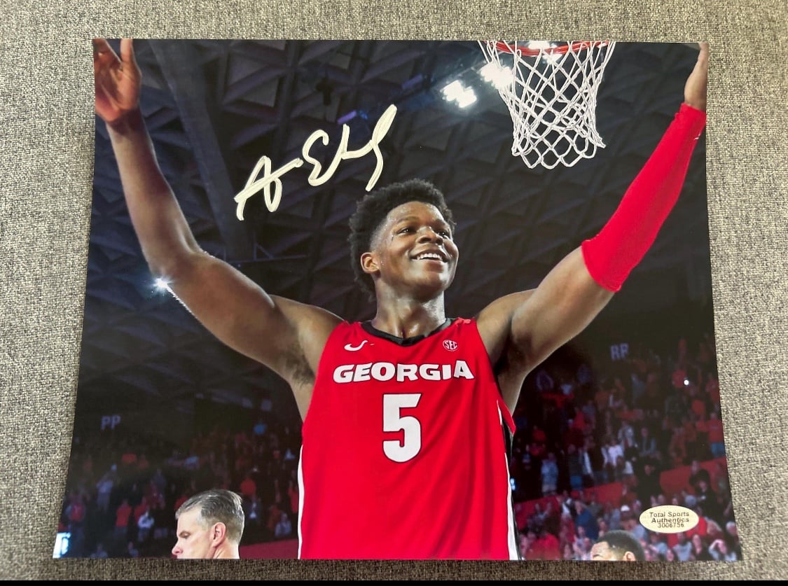 Anthony Edwards Autographed Signed Georgia Bulldogs 8x10 Photo Minnesota Timberw