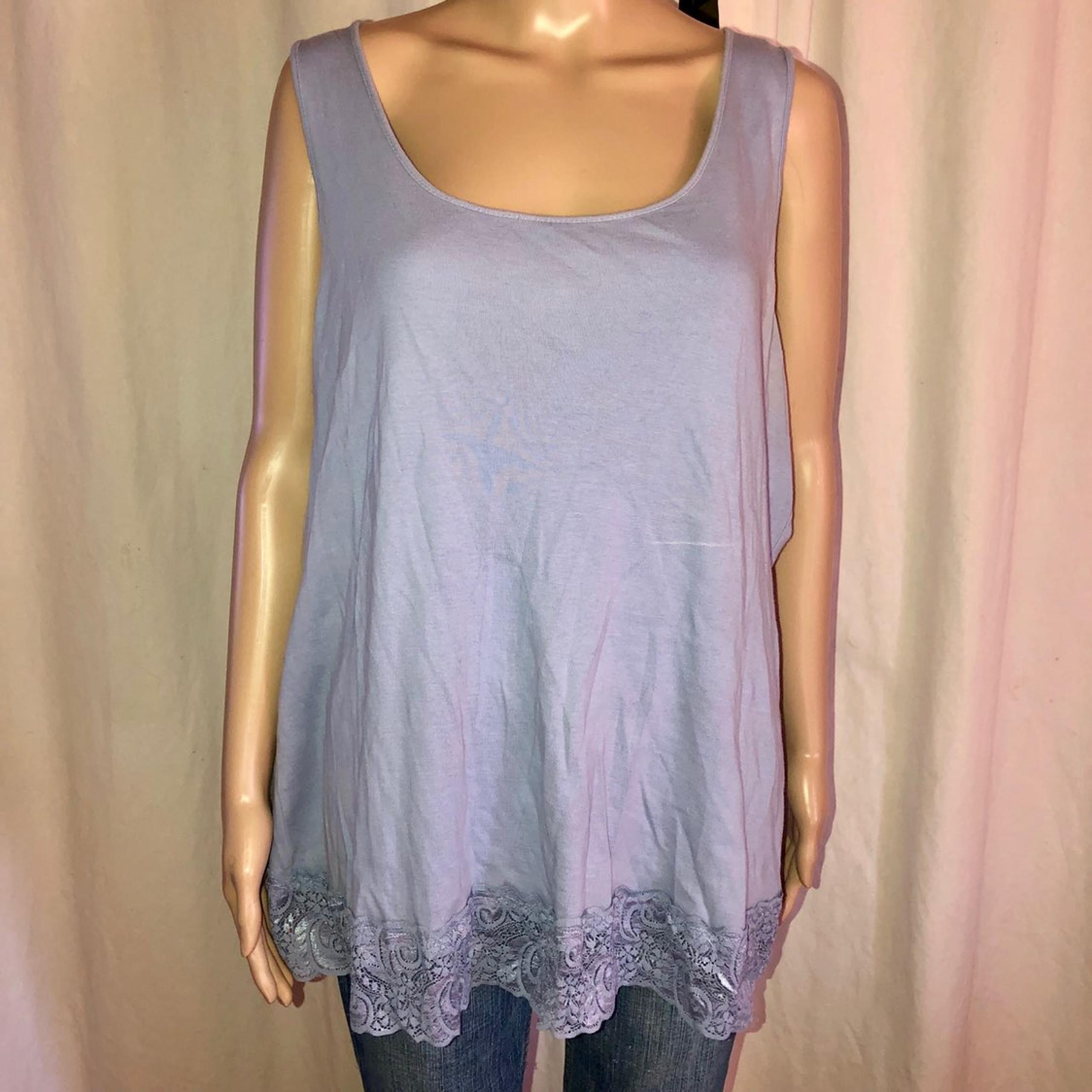 Fashion Bug Lace Hem Tank Top