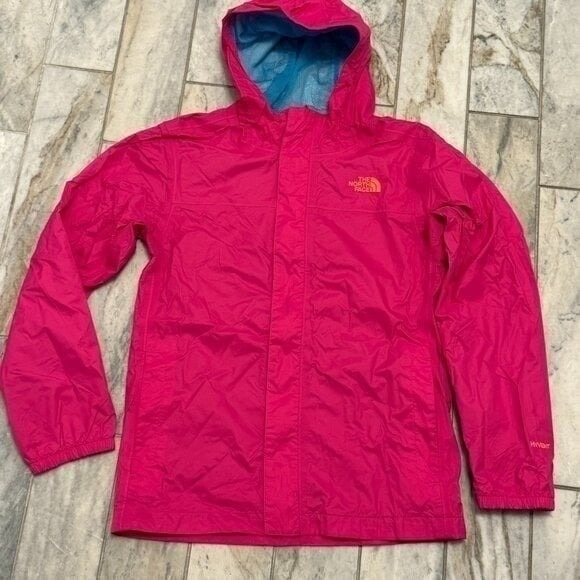 The North Face girls youth large size 14/16 pink Hyvent waterproof jacket