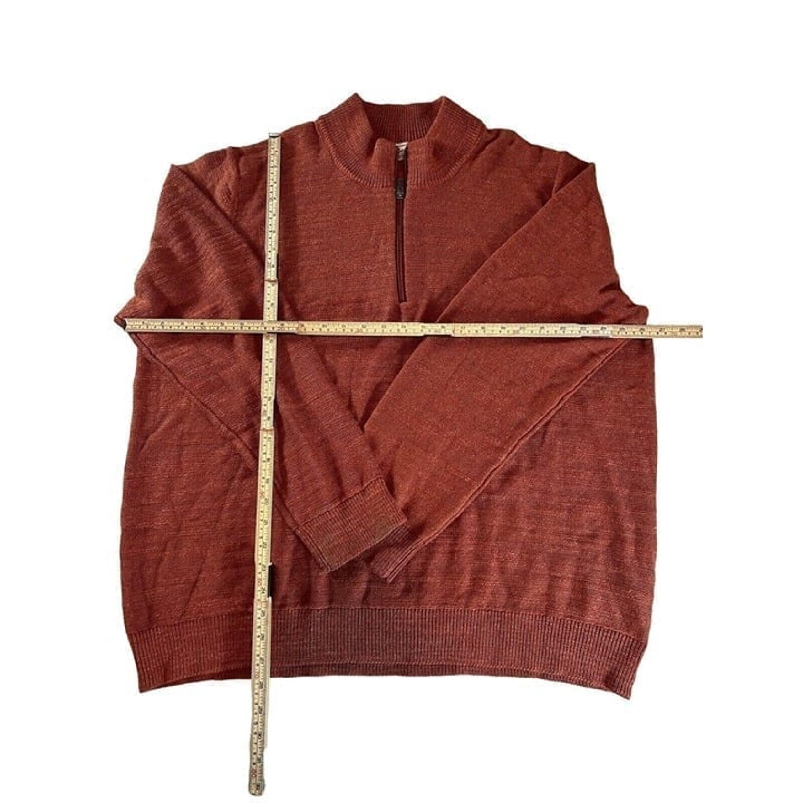 LL Bean Sweater Mens Sz large Fisherman Chunky Ribbed Old money Mock Neck Boxy