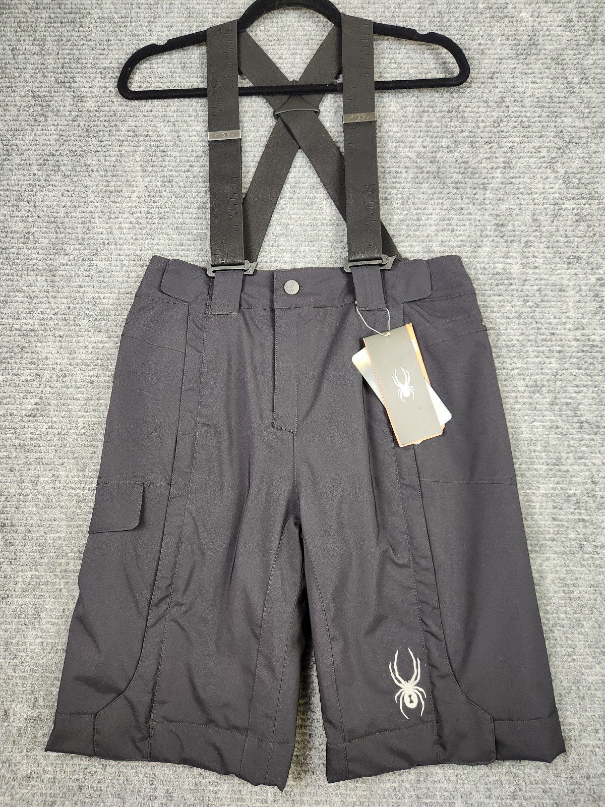Spyder Black Softshell Insulated Training Shorts Unisex Snowboard Ski Sz 14 NWT