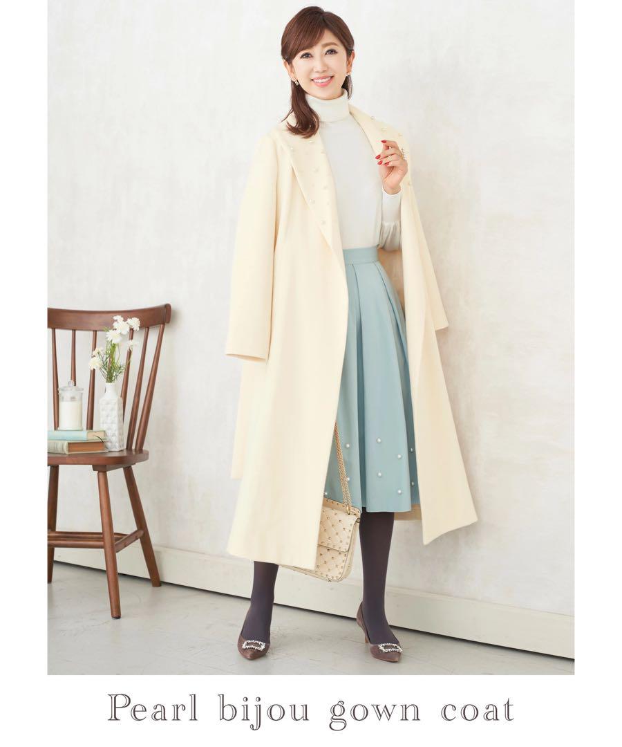 ♡ Worn Once ♡ Prima Scherre Pearl Beaded Coat Ivory M