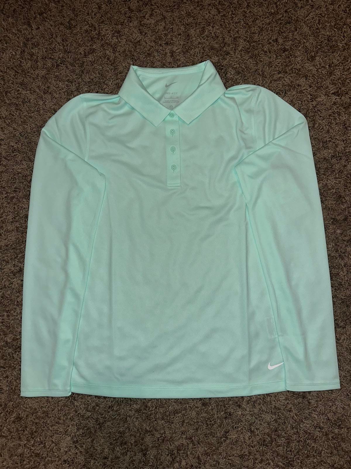 Nike Dri-FIT Victory Women's Mint Long-Sleeve Golf Polo Sample