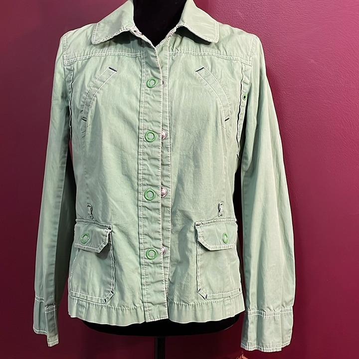 Ann taylor green jacket 2025