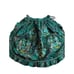 Green Handmade Ruffle Embroidered Floral Waist Apron 31