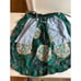 Green Handmade Ruffle Embroidered Floral Waist Apron 31