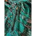 Green Handmade Ruffle Embroidered Floral Waist Apron 31